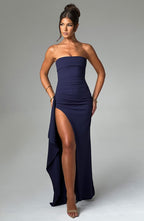 Zafira Long Dress - Navy Blue