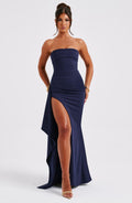 Zafira Long Dress - Navy Blue