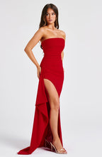 Zafira Long Dress - Red