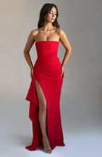 Zafira Long Dress - Red