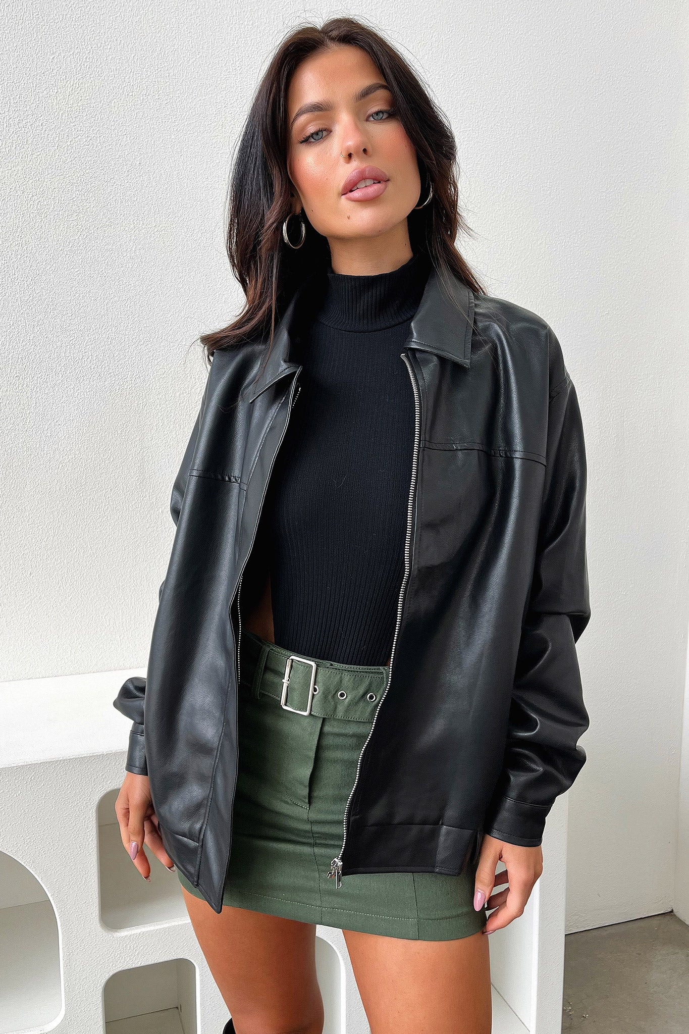 Isabella Black Leather Jacket